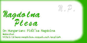 magdolna plesa business card